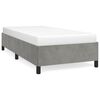 vidaXL Estructura de cama sin colch&oacute;n terciopelo gris claro 100x200 cm