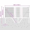 vidaXL Poste de Valla Gris 50 x 0,8 m (malla de 12 x 12 mm)