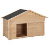 vidaXL Caseta para perros madera maciza de pino 145x70x100,6 cm 14 mm