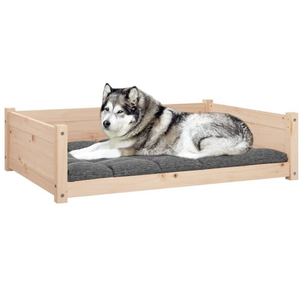 vidaXL Cama para perros madera maciza de pino 105,5x75,5x28 cm