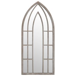 vidaXL Espejo de jard&iacute;n arena hierro para exterior 100x45 cm
