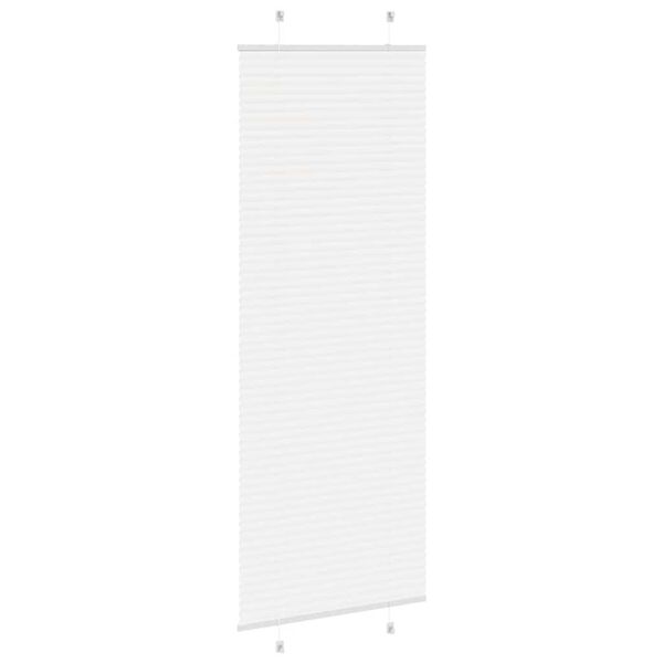 vidaXL Estor Plisado blanco 70x200 cm Tela Ancho 69,4 cm Poliéster