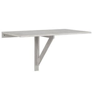 vidaXL Mesa de pared plegable contrachapada gris hormig&oacute;n 100x60x56 cm