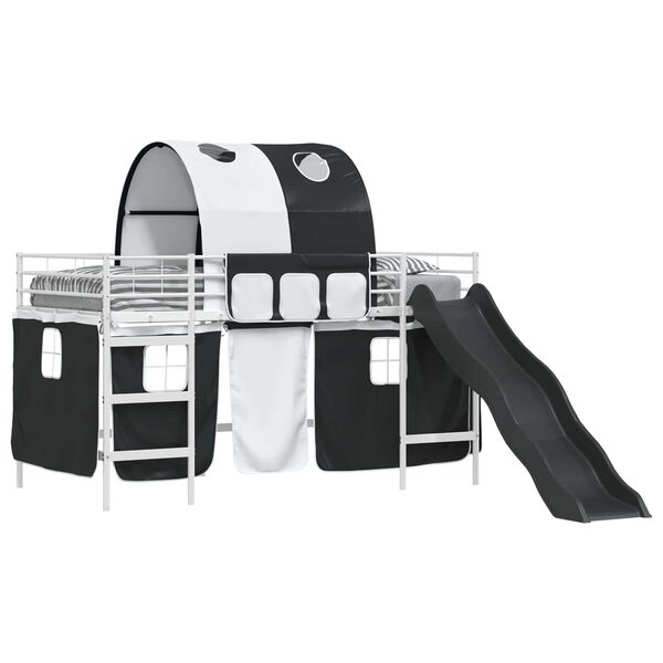 vidaXL Estructura de litera para ni&ntilde;os y Negro 80 x 200 cm Metal
