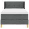 vidaXL Cama tipo Box Spring Gris oscuro 200 x 90 cm Poli&eacute;ster
