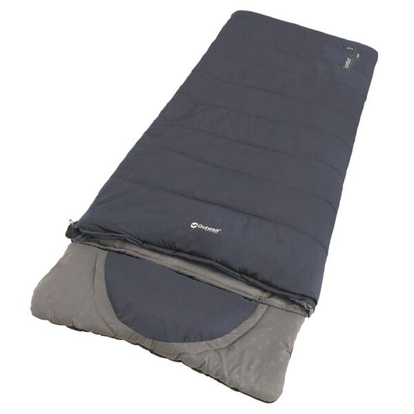 Outwell Saco de dormir Contour Lux cremallera izquierda azul oscuro