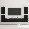 vidaXL Conjunto de mueble de TV Roble Negro Madera de ingenier&iacute;a