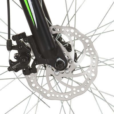 vidaXL Bicicleta montaña 21 velocidades 26 pulgadas rueda 46 cm negro