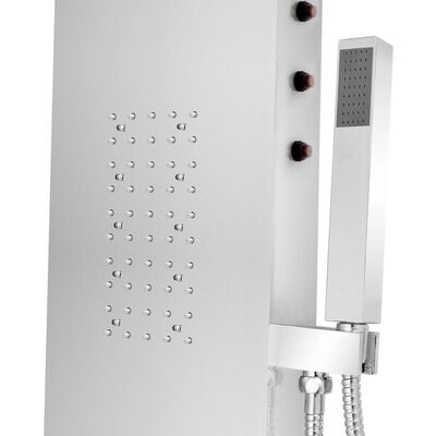 vidaXL Sistema de panel de ducha acero inoxidable curvo