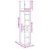 vidaXL Armario estrecho madera ingeniería roble Sonoma 30x42,5x225 cm