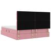 vidaXL Cama con tira de luces LED Rosa 200 x 200 cm Terciopelo
