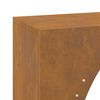 vidaXL Le&ntilde;ero 50x23x100 cm acero corten
