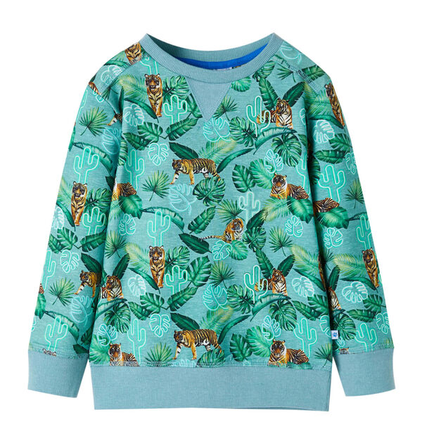 Sudadera infantil verde claro m&eacute;lange 92
