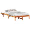 vidaXL Estructura de cama Marrón cera 140 x 190 cm
