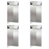 vidaXL Valla para caracoles 4 uds. 10 x 10 x 25 cm Acero inoxidable