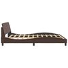 vidaXL Estructura de cama Dover cuero sint&eacute;tico marr&oacute;n 180x200cm