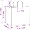 vidaXL Bolsas de papel con asas 50 uds marr&oacute;n 32x22x28 cm