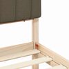 vidaXL Estructura de Cama con Cabecera Tapizada Taup&eacute; 140 x 190 cm