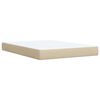 vidaXL Cama box spring con colch&oacute;n tela color crema 160x200 cm