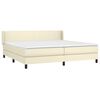 vidaXL Cama box spring con colch&oacute;n cuero sint&eacute;tico crema 200x200 cm