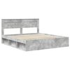 vidaXL Estructura de cama Concreto 200 x 200 cm Madera de pino macizo