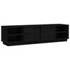 vidaXL Mueble de TV madera maciza de pino negro 156x40x40 cm