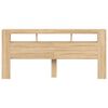 vidaXL Cabecero LED madera ingenier&iacute;a roble Sonoma 220x18,5x103,5 cm