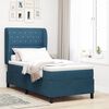 vidaXL Cama tipo Box Spring Azul Oscuro 190 x 90 cm Terciopelo