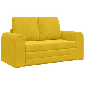 vidaXL Sof&aacute; cama Amarillo 148 x 71 x 83 cm Terciopelo