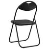 vidaXL Silla Plegable 2 pcs Negro 48 x 43,5 x 81 cm Cuero sint&eacute;tico