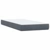 vidaXL Cama box spring con colch&oacute;n terciopelo gris oscuro 90x220 cm