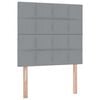 vidaXL Cama con almacenamiento y colch&oacute;n Gris Claro 90 x 190 cm