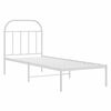 vidaXL Estructura cama sin colchón con cabecero metal blanco 75x190 cm