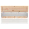 vidaXL Caja de almacenaje madera maciza de pino blanco 109x36,5x33 cm