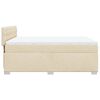 vidaXL Cama box spring con colch&oacute;n tela color crema 140x200 cm