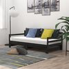 vidaXL Sofá cama extraíble sin colchón negro 2x(90x200) cm