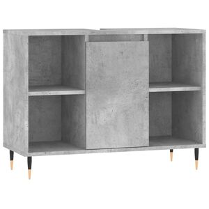 vidaXL Mueble de ba&ntilde;o madera de ingenier&iacute;a gris hormig&oacute;n 80x33x60 cm