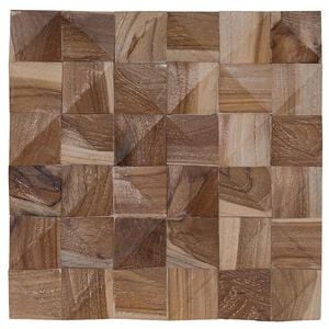 vidaXL Panel de pared 11 uds. Natural 30 x 30 x 2 cm