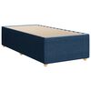 vidaXL Cama box spring con colch&oacute;n tela azul 80x200 cm