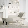 vidaXL Chaise longue con reposabrazos derecho terciopelo crema