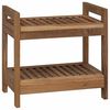 vidaXL Estante de ba&ntilde;o Natural 45 x 30 x 45 cm Madera de teca maciza