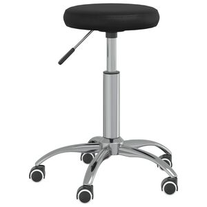 vidaXL Silla de oficina giratoria de cuero sint&eacute;tico negro