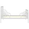 vidaXL Cama extensible sin colch&oacute;n metal blanco 80x130/200 cm