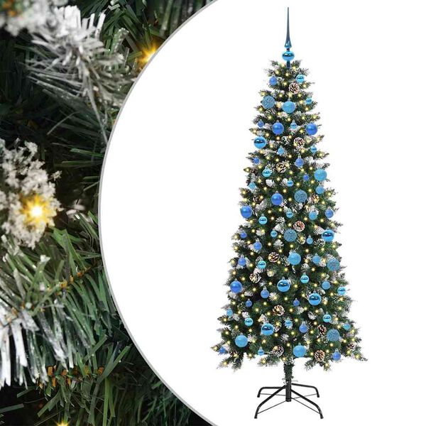 vidaXL &Aacute;rbol de Navidad artificial Verde 180 cm PVC, Pl&aacute;stico y Acero