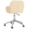 vidaXL Silla de oficina giratoria tela color crema