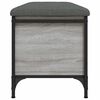 vidaXL Banco con almacenaje madera ingenier&iacute;a gris Sonoma 102x42x45 cm