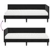 vidaXL Estructura de Cama Esquina con Colch&oacute;n 2 pcs Negro Terciopelo