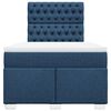 vidaXL Cama box spring con colch&oacute;n tela azul 120x190 cm