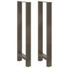 vidaXL Patas para mesa de bar de acero natural (2 unidades, 40 x 110-111 cm)