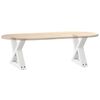 vidaXL Patas para mesa de centro (2 unidades), color blanco, 40 x (30-31,3) cm, acero
